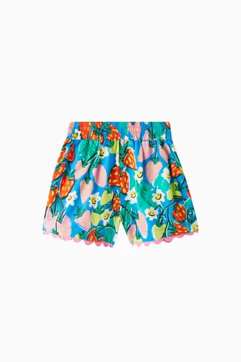 Floral-print Shorts in Cotton