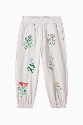 Floral Printed Sweatpants in Organic Cotton