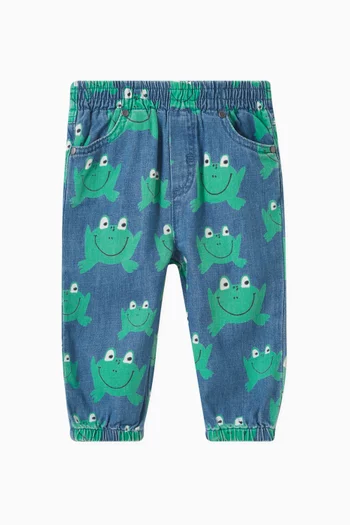 Baby Frog Printed Denim Pants