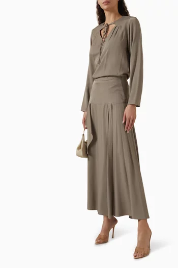 Midi Skirt in Viscose-blend