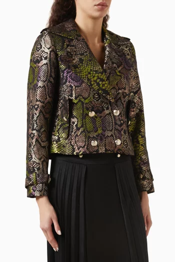 Printed Crop Jacket