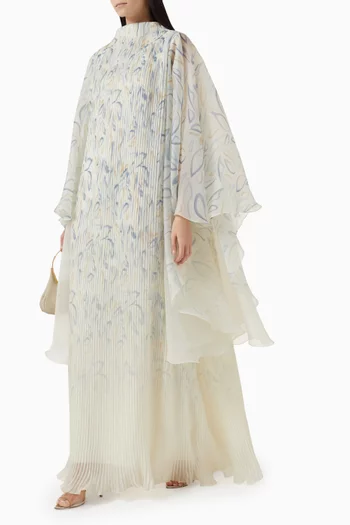 Printed Pleated Kaftan