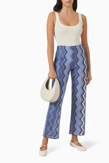 Beach Zigzag Pants in Knit