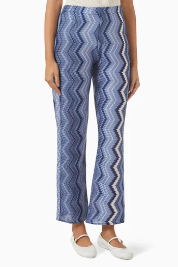 Beach Zigzag Pants in Knit