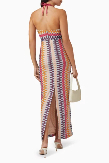 Bianca Halter Knit Maxi Dress