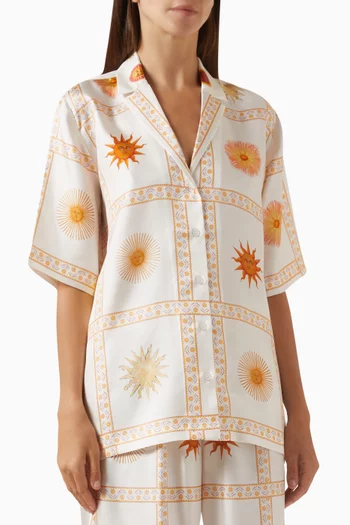 Visions of the Sun Shirt in Silk-twill