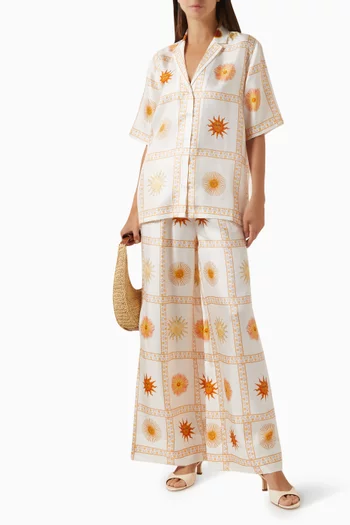 Visions of the Sun Pants in Silk-twill