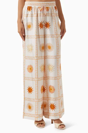 Visions of the Sun Pants in Silk-twill