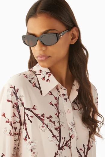 Oval Sunglasses in Acetate