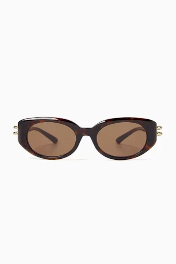 Oval Sunglasses in Acetate
