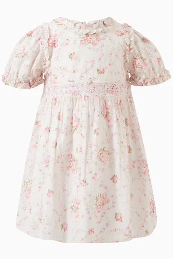 Exclusive Vintage Ditsy Embroidered Dress & Bloomers Set in Cotton