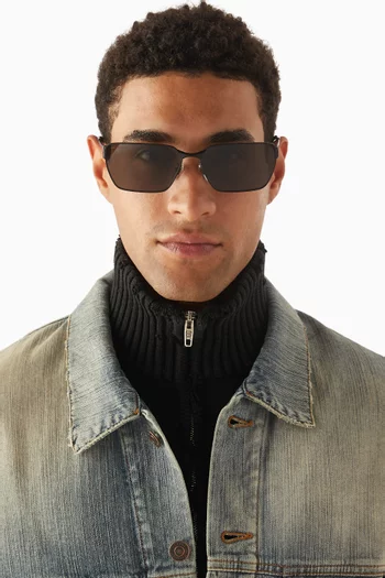 Rectangle Sunglasses in Metal