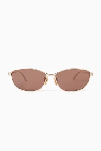 Rectangular Sunglasses in Metal