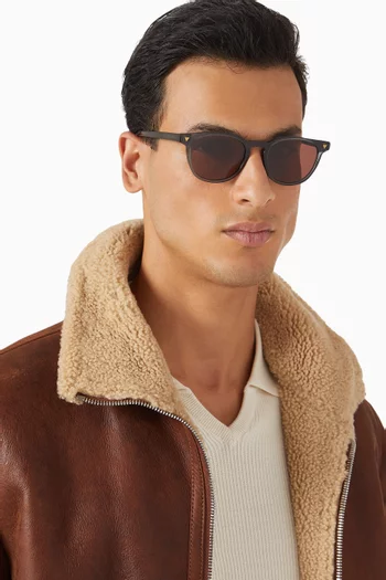 Round Sunglasses in Acetate