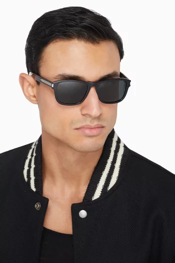 Rectangular Sunglasses in Recycled Acetate