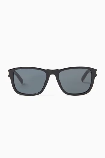 Rectangular Sunglasses in Recycled Acetate