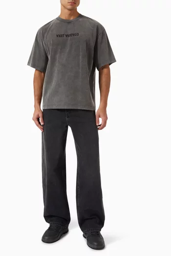 Distort Washed T-shirt in Organic Cotton-jersey