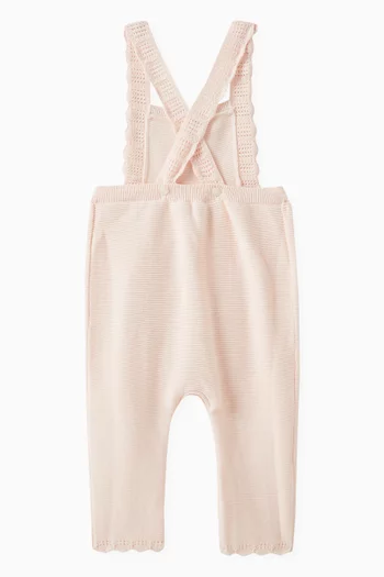 Ruffle Romper in Knitted Cotton
