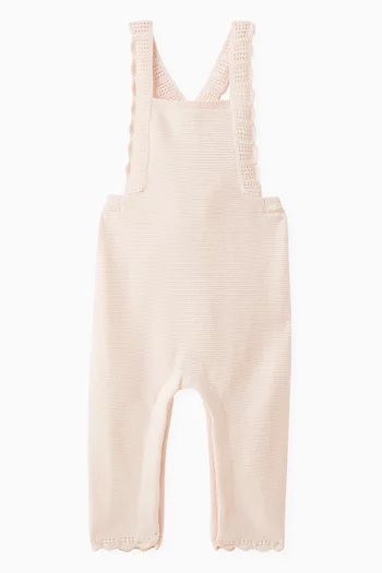 Ruffle Romper in Knitted Cotton