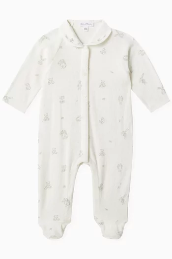 Teddy Sleepsuit in Cotton-poplin