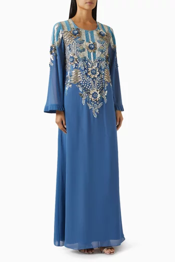 Bead-embellished Belted Kaftan