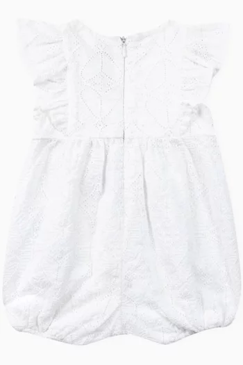 Broderie Anglaise Romper in Cotton