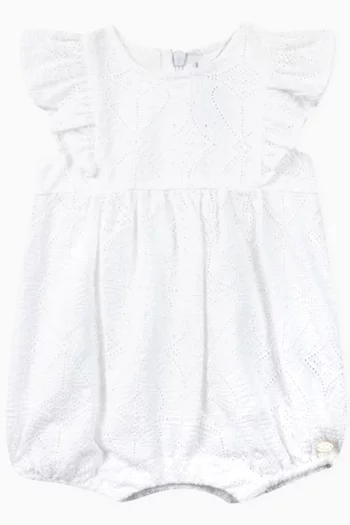 Broderie Anglaise Romper in Cotton