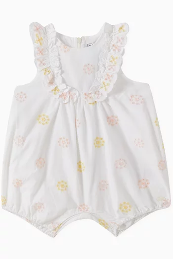 Broderie Anglaise Romper in Cotton