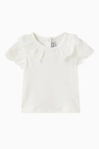 Broderie Anglaise T-shirt in Cotton