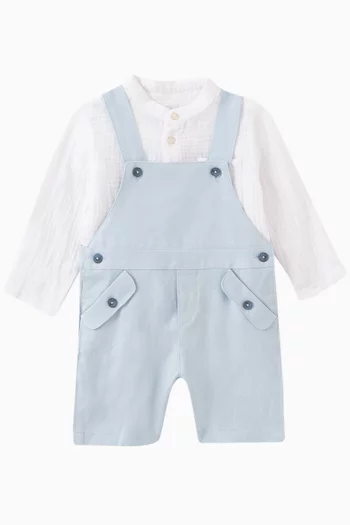 Mandarin Collar Shirt in Cotton