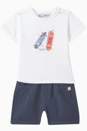 Skate Graphic Print T-shirt in Cotton