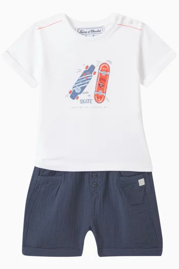 Relaxed Shorts in Cotton Gauze