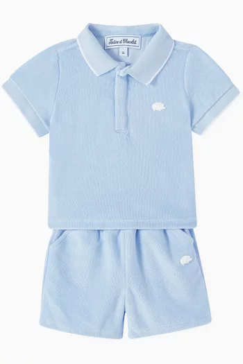 Washed-effect Shorts in Terry