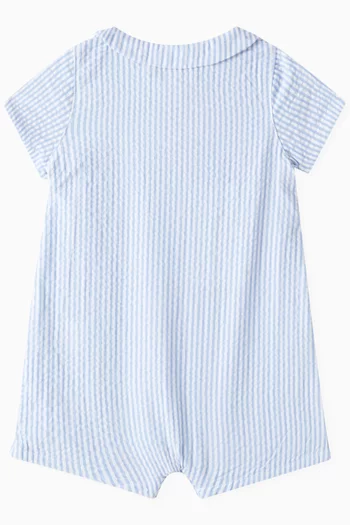 Stripes Allover Romper in Cotton