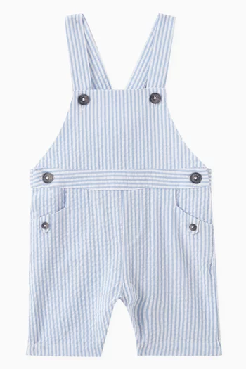 Striped Dungarees in Cotton