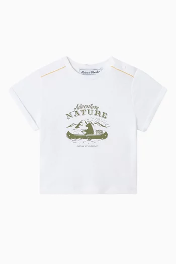 Holiday Graphic Print T-shirt in Cotton