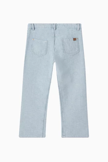 Top-stitch Jeans in Cotton Denim