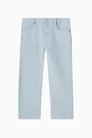 Top-stitch Jeans in Cotton Denim