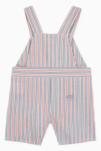 Striped Dungarees in Cotton