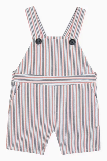 Striped Dungarees in Cotton