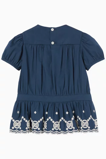 Embroidered Dress in Cotton