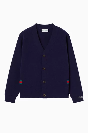 Web Cardigan in Wool