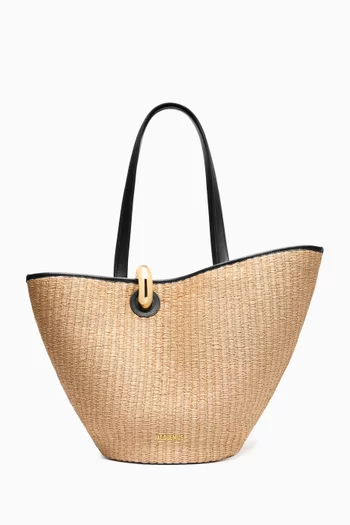 Large Le Bambola Tote Bag in Raffia