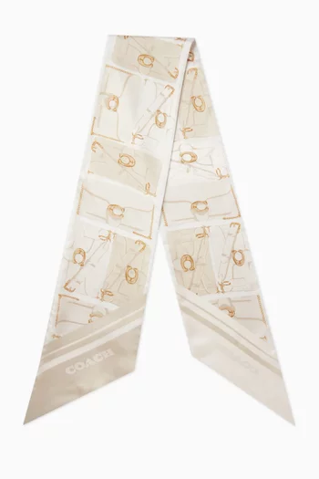 وشاح رفيع بنقشة حقائب تابي حرير