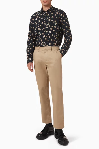Shadow Floral-print Shirt Viscose-linen Blend