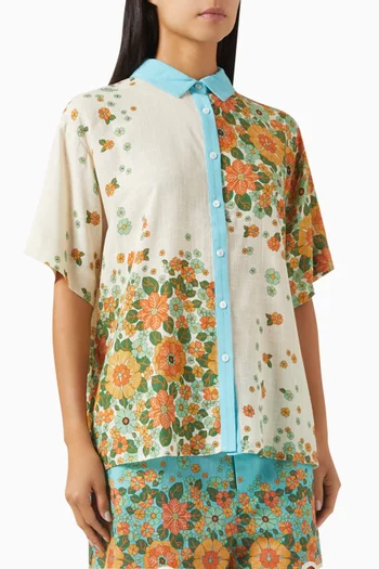 Poseidon Shirt in Linen-blend