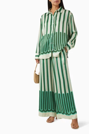 Stripe Slim Line Shirt in Viscose