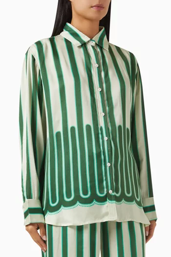 Stripe Slim Line Shirt in Viscose