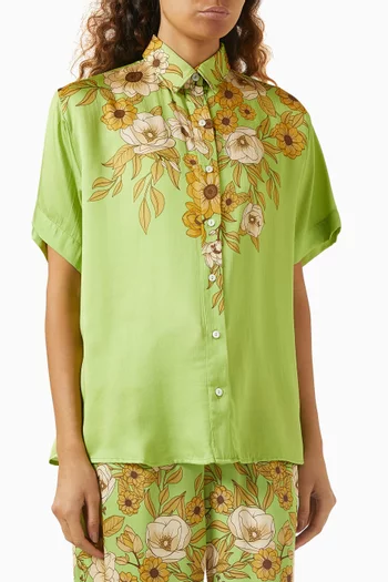 Vesta Shirt in Satin