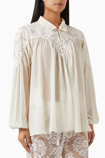 Western Top in Georgette